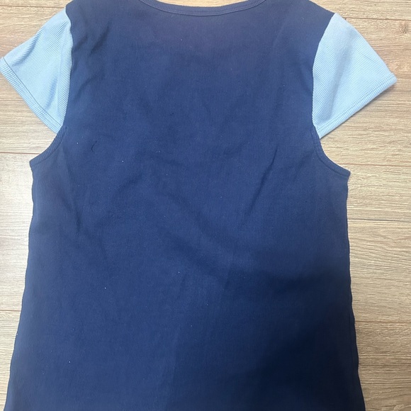 NWOT Maeve Cutout Colorblock Baby Tee in size L - Picture 7 of 7
